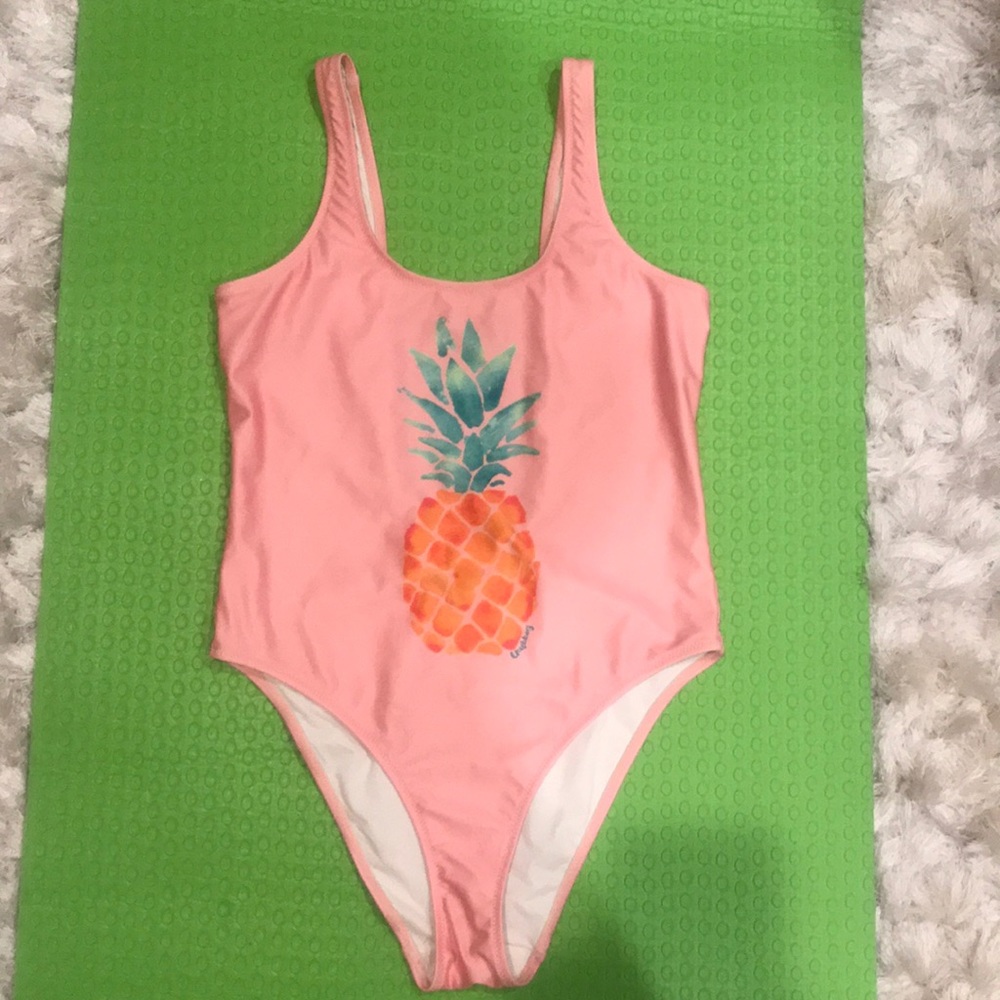 One piece women’s Chubbies pineapple bathing suit